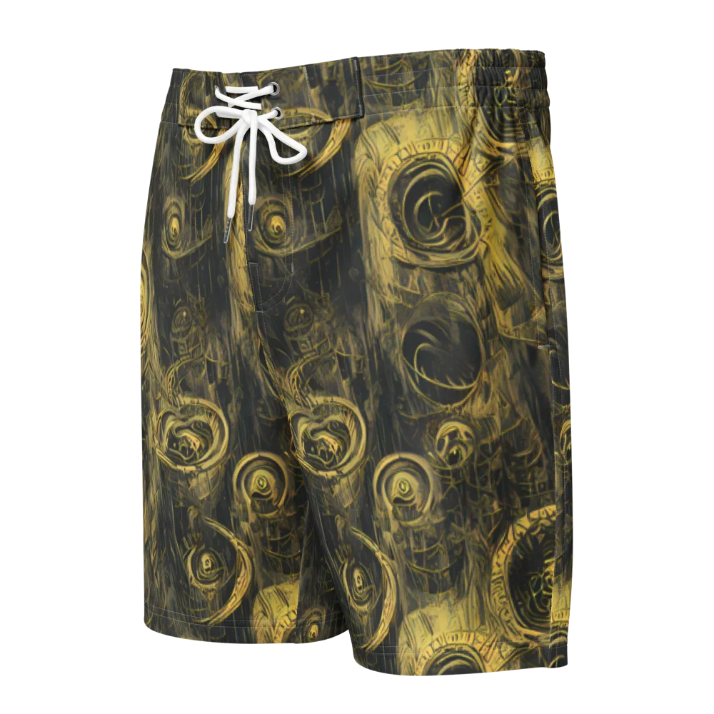 Gilded Spiralwork on Men's Board Shorts — Front