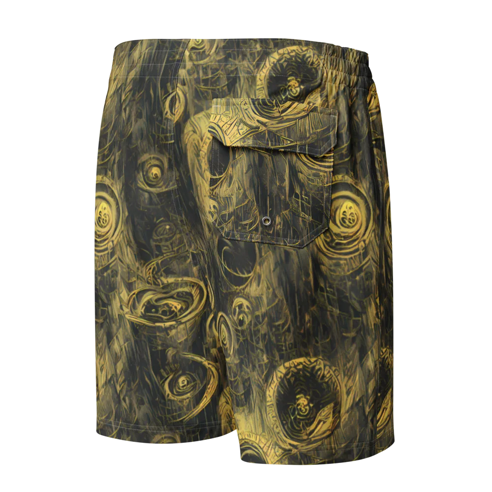 Gilded Spiralwork on Men's Board Shorts — Back