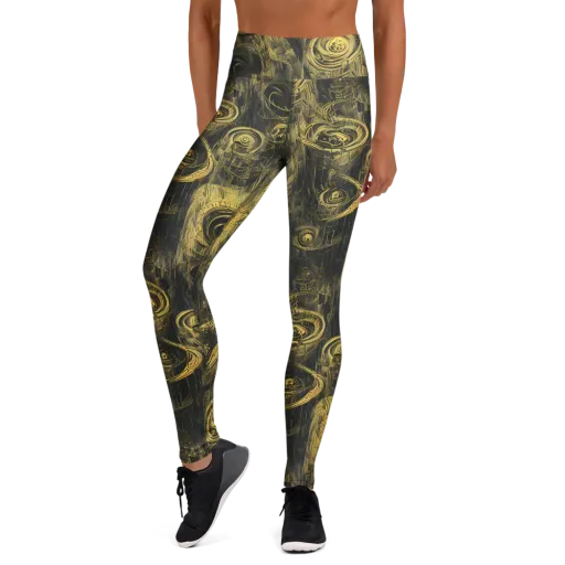 Gilded Spiralwork on a Yoga Leggings