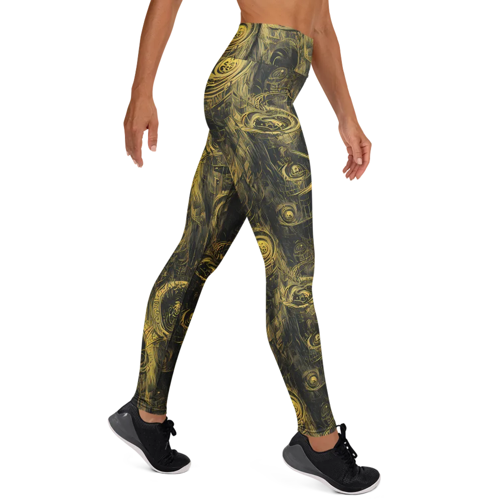 Gilded Spiralwork on Yoga Leggings — Right