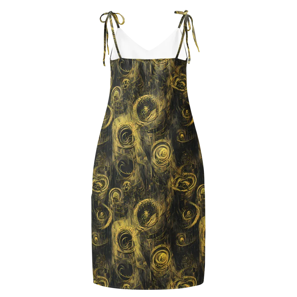 Gilded Spiralwork on Slip Dress — Back