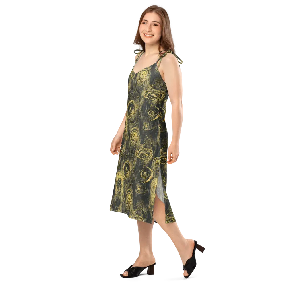 Gilded Spiralwork on Slip Dress — Left Front