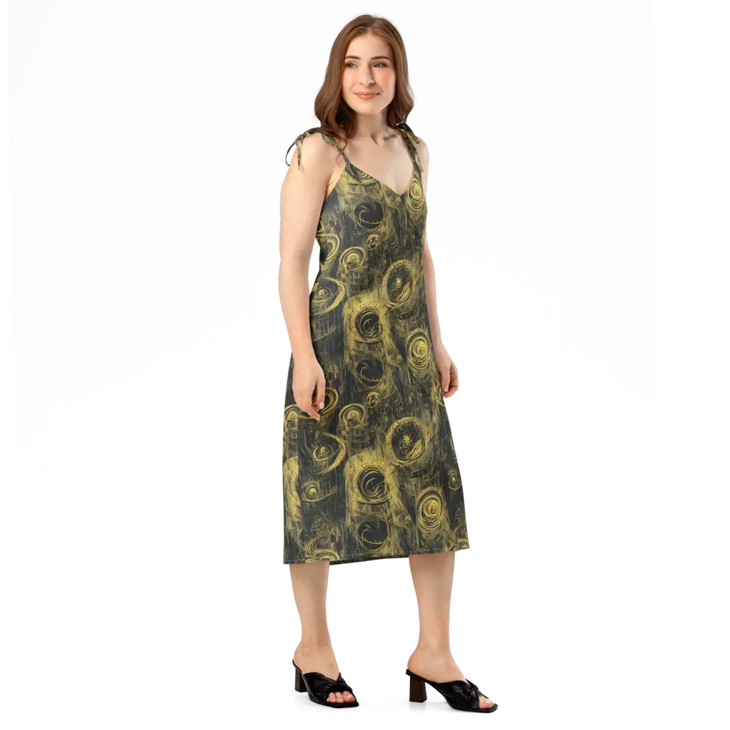 Gilded Spiralwork on Slip Dress — Right Front