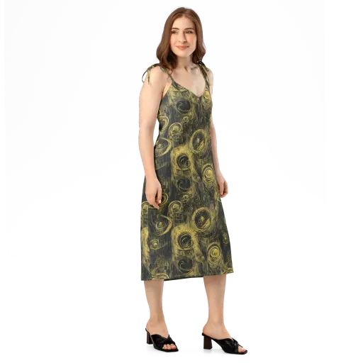 Gilded Spiralwork on a Slip Dress