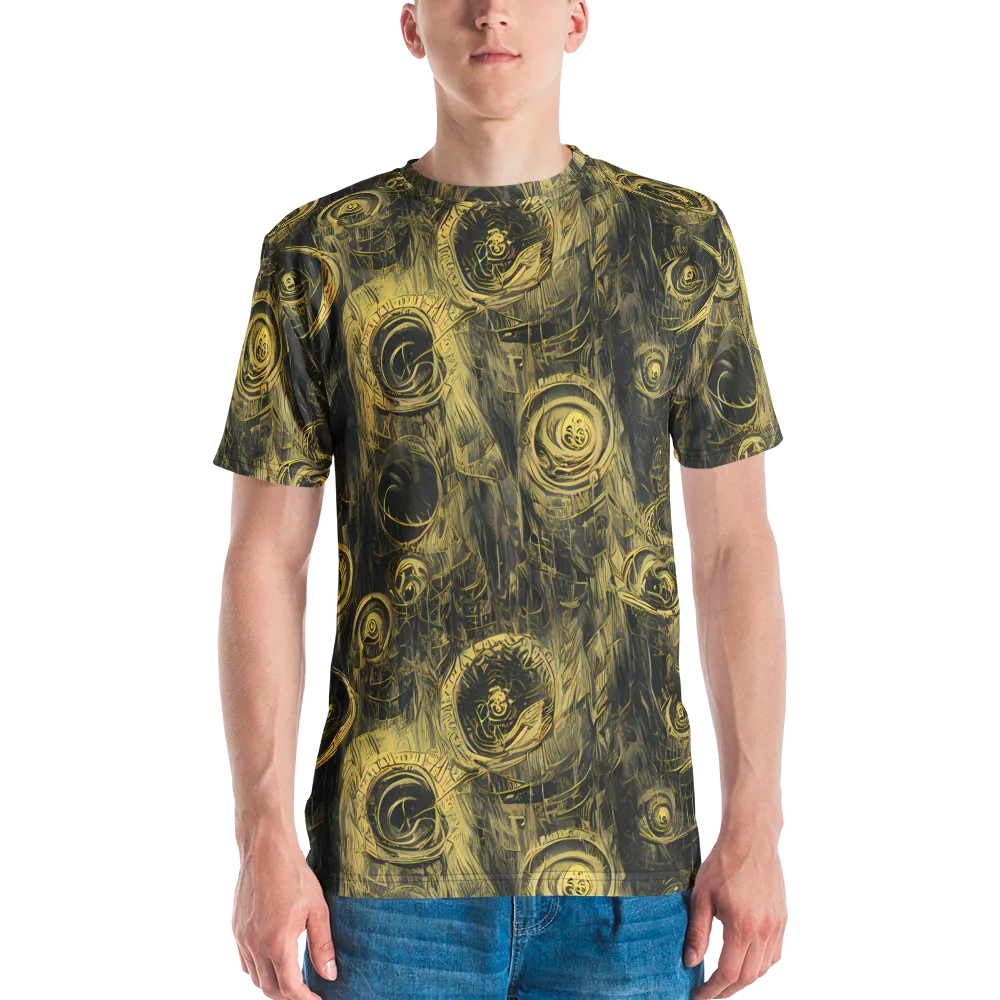 Gilded Spiralwork on Men's Crew Neck T-Shirt — Front