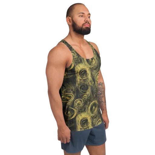 Gilded Spiralwork on a Men's Tank Top