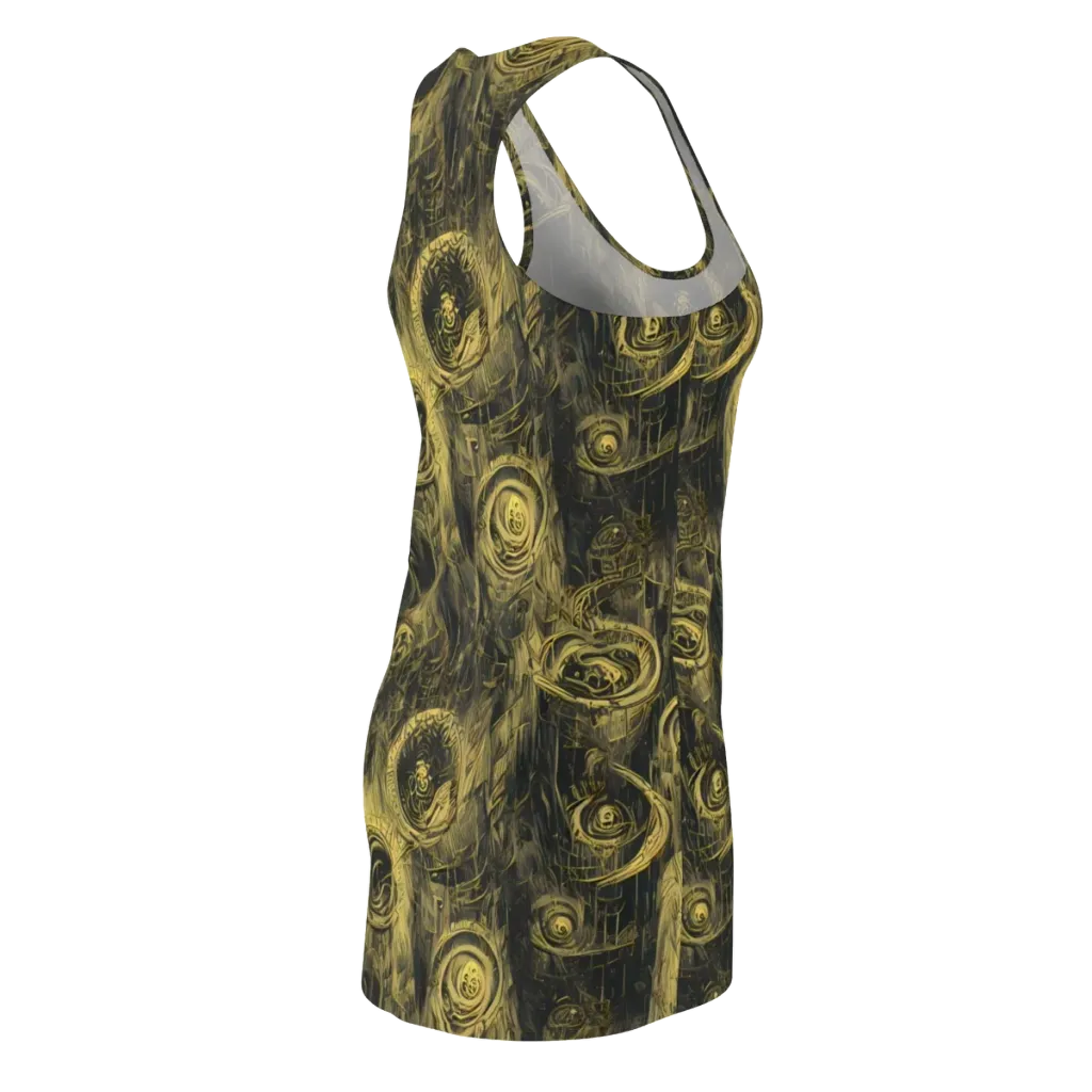 Gilded Spiralwork on Racerback Dress — Back Side