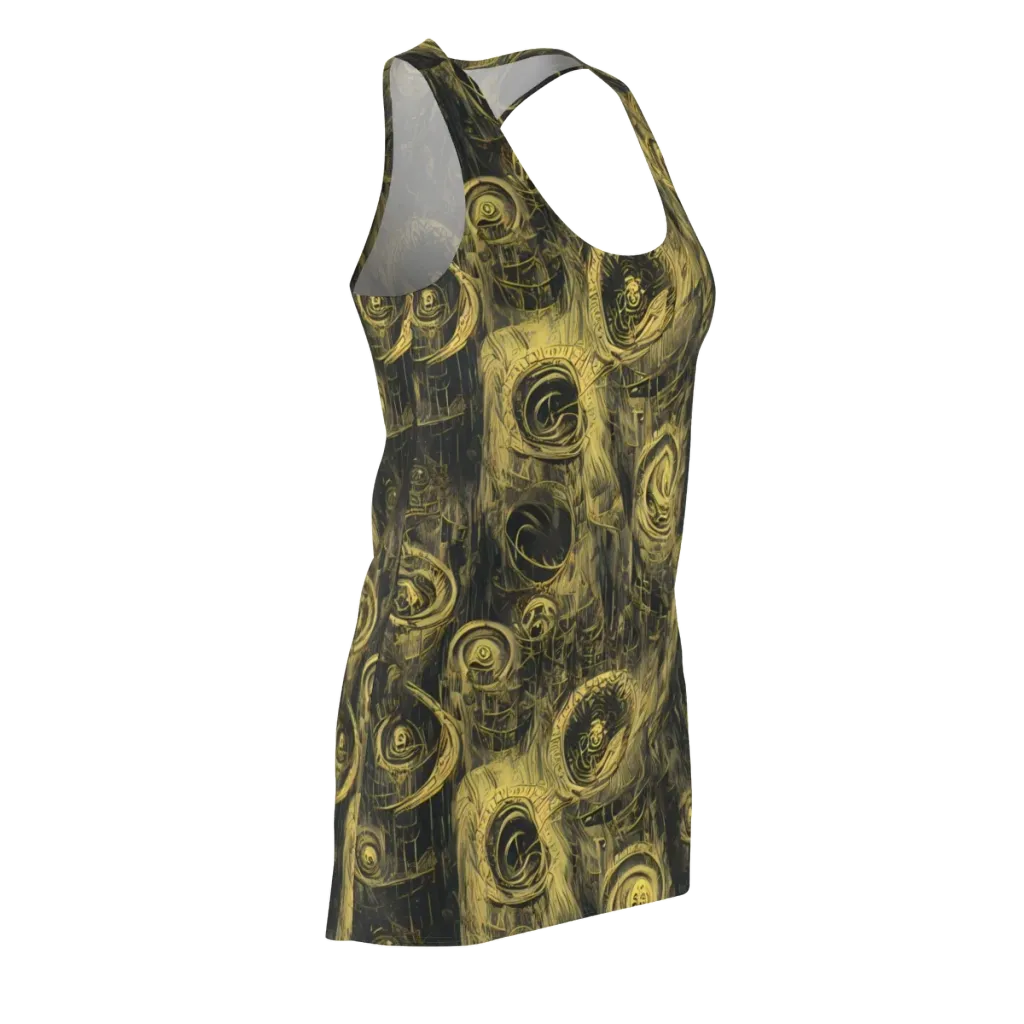 Gilded Spiralwork on Racerback Dress — Front Side