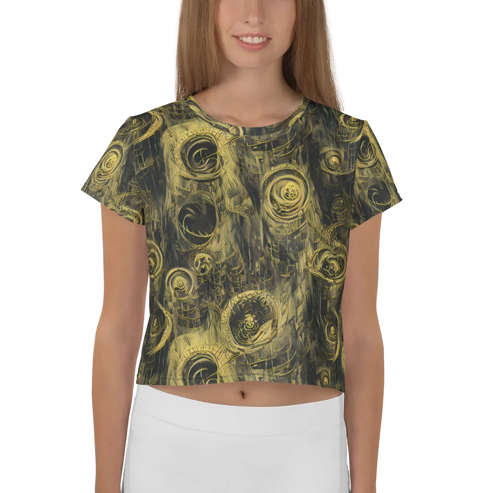 Gilded Spiralwork on Crop Tee — Front