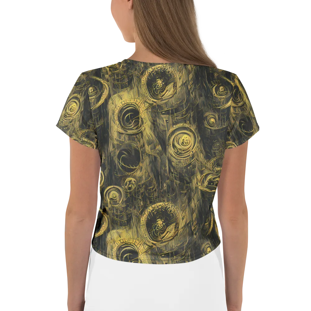 Gilded Spiralwork on Crop Tee — Back