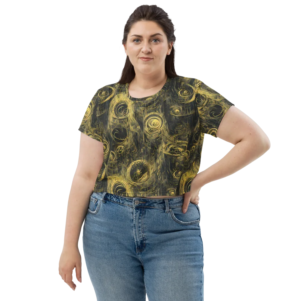 Gilded Spiralwork on Crop Tee — Front