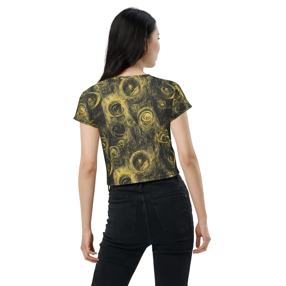 Gilded Spiralwork on Crop Tee — Back
