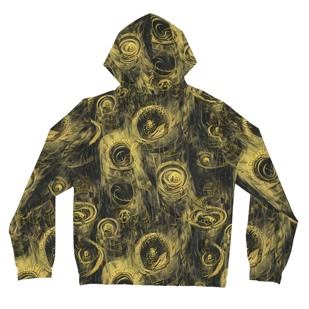 Gilded Spiralwork on Women's Full-Zip Hoodie — Back