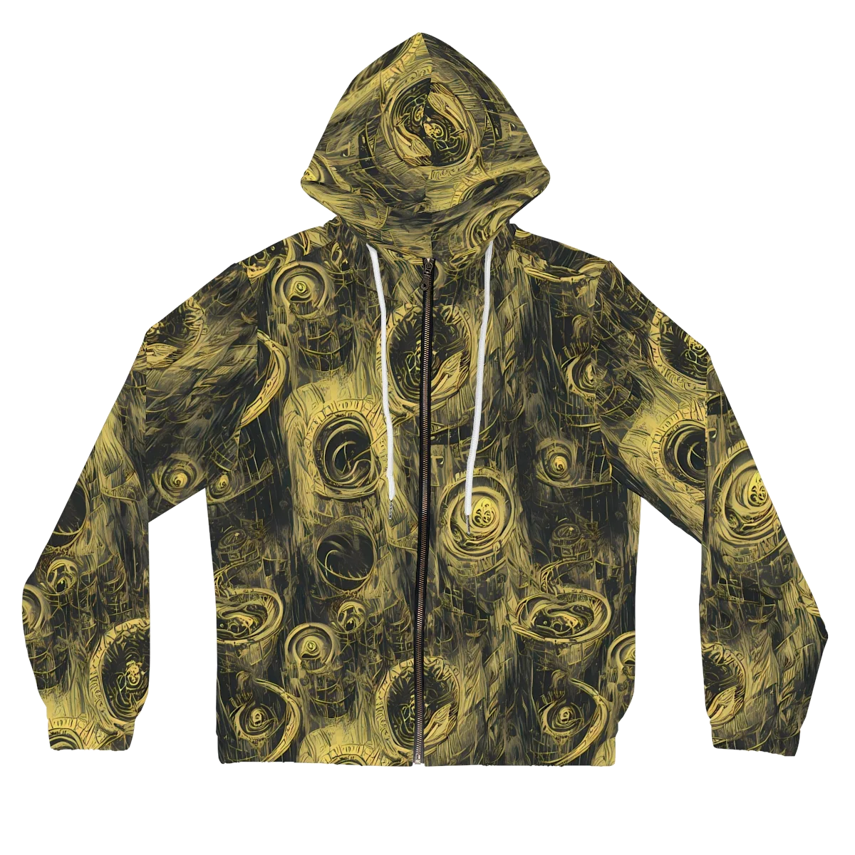 Gilded Spiralwork on Women's Full-Zip Hoodie — Front