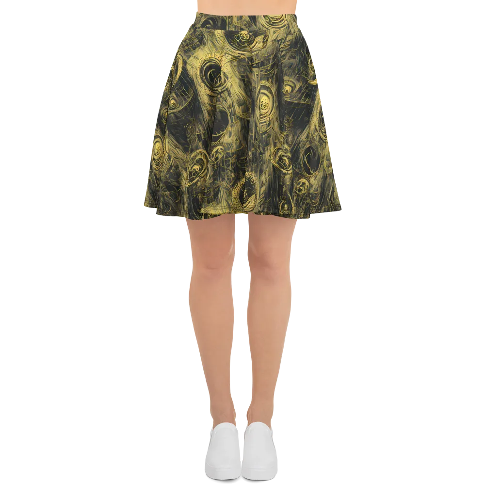 Gilded Spiralwork on Skater Skirt — Front