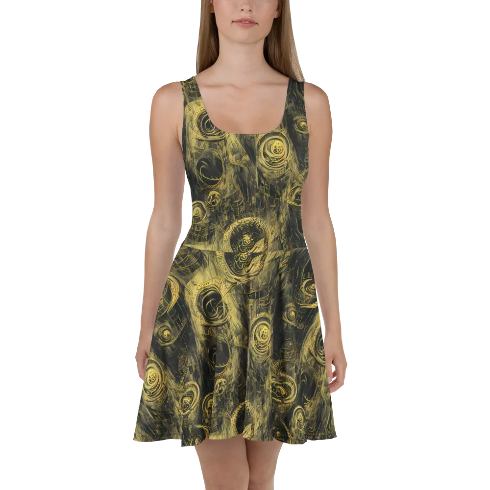 Gilded Spiralwork on Skater Dress — Front