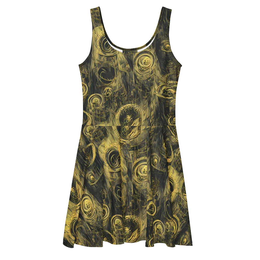 Gilded Spiralwork on Skater Dress — Front