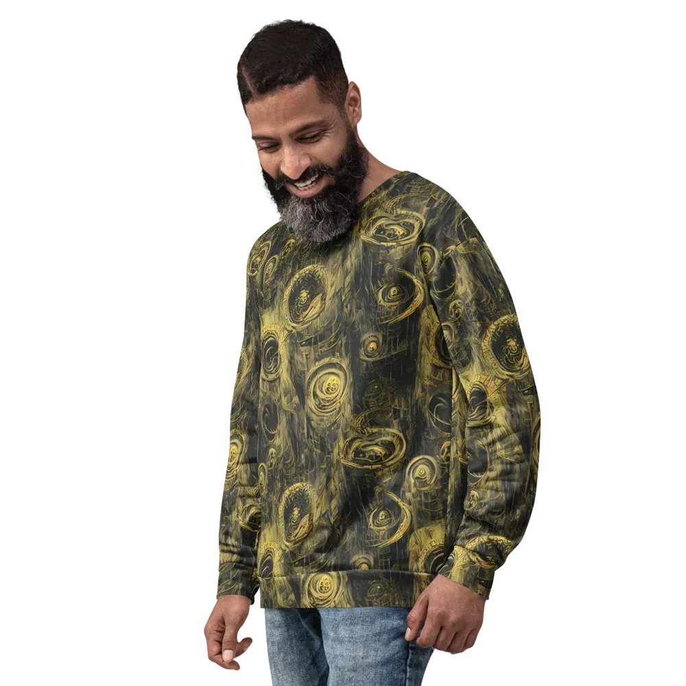Gilded Spiralwork on Sweatshirt — Left Front