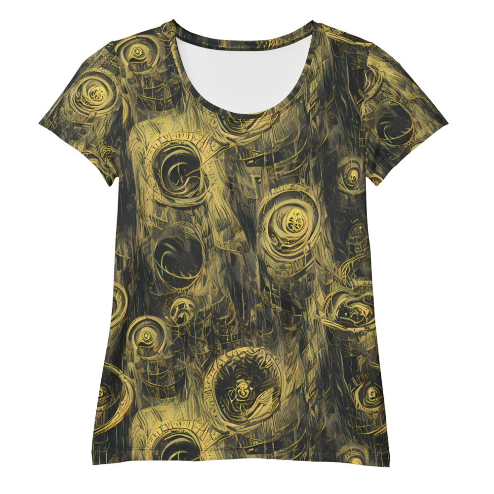 Gilded Spiralwork on Women's Athletic T-Shirt — Front
