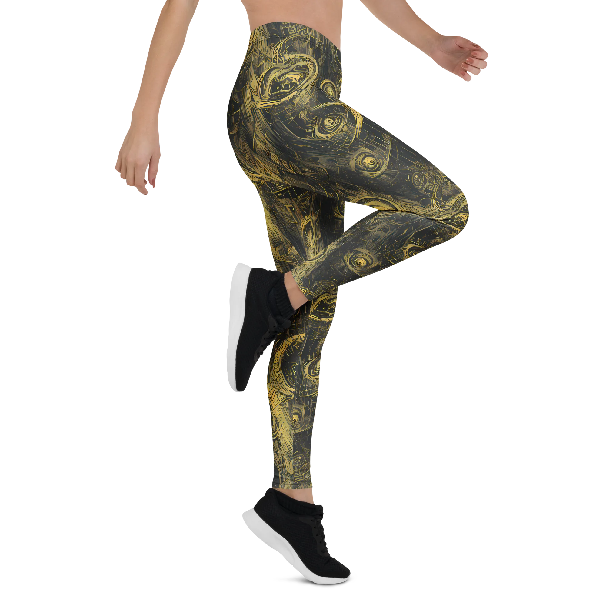 Gilded Spiralwork on Leggings — Right