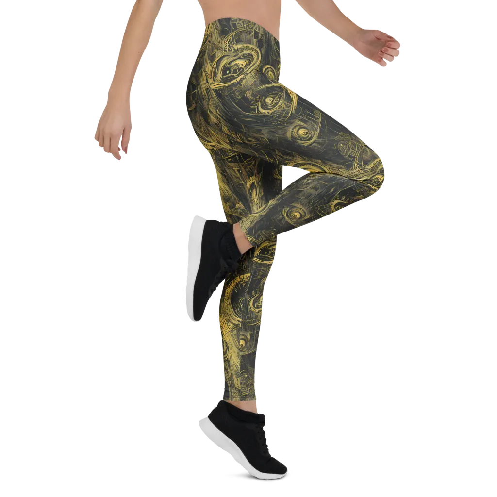 Gilded Spiralwork on Leggings — Right