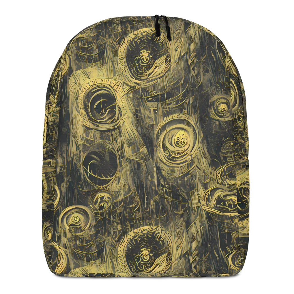 Gilded Spiralwork on Minimalist Backpack — Front