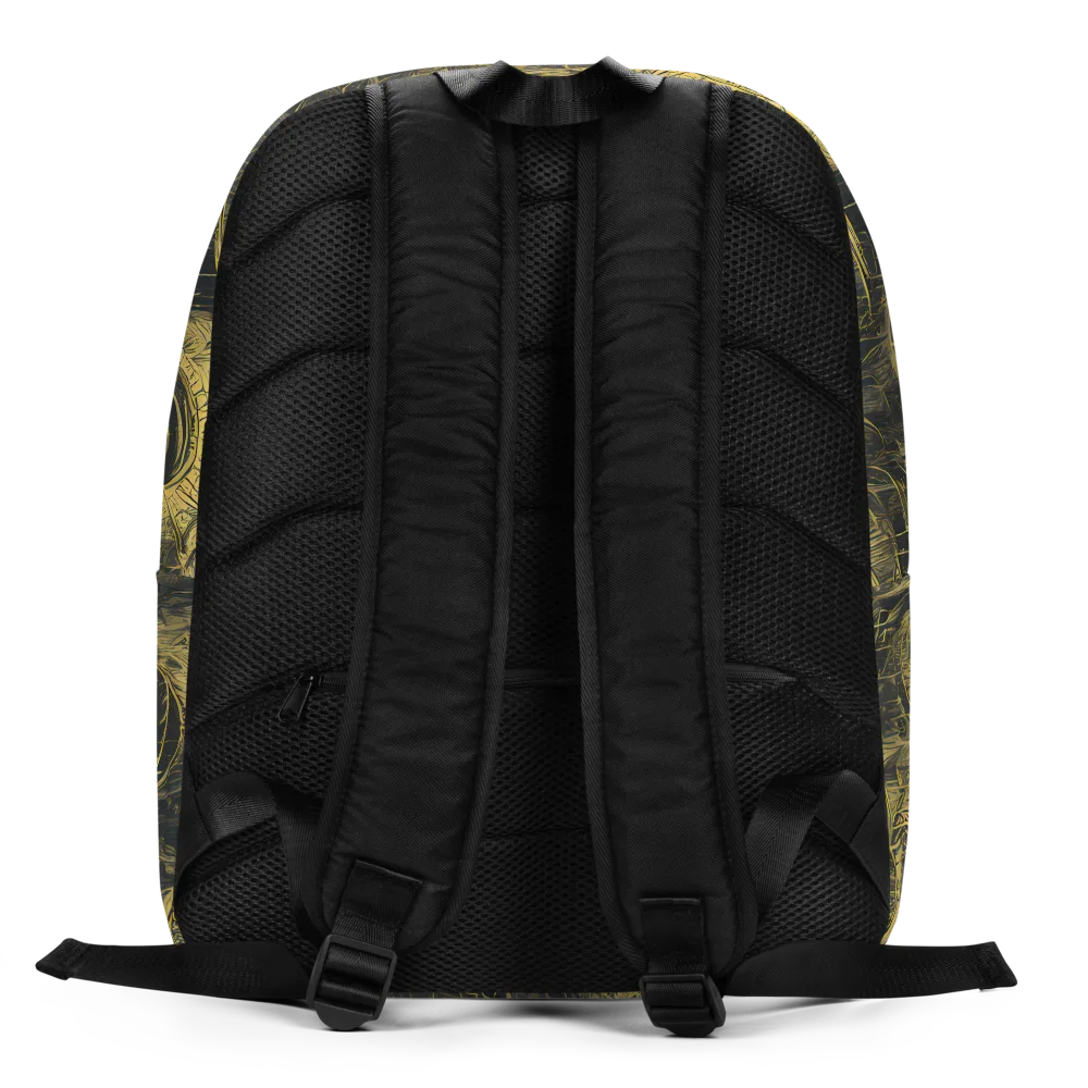 Gilded Spiralwork on Minimalist Backpack — Back