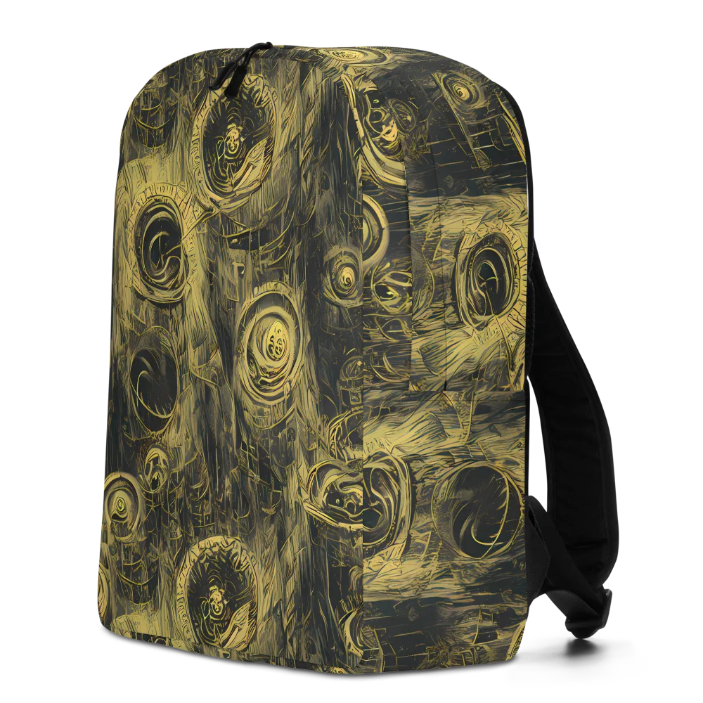 Gilded Spiralwork on Minimalist Backpack — Left