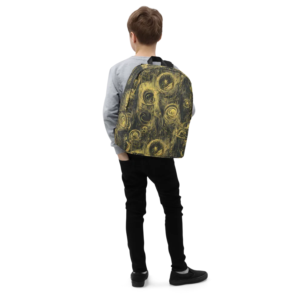 Gilded Spiralwork on Minimalist Backpack — Right Front