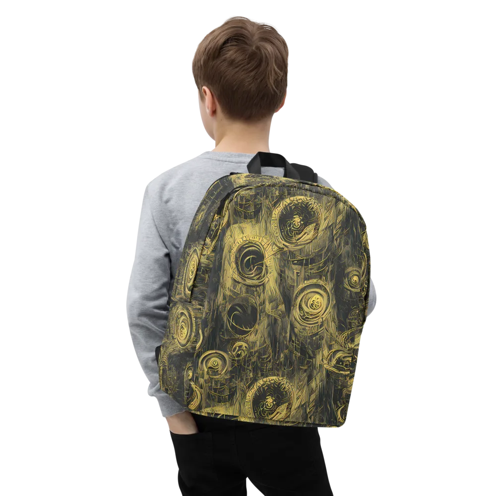 Gilded Spiralwork on Minimalist Backpack — Zoomed-in