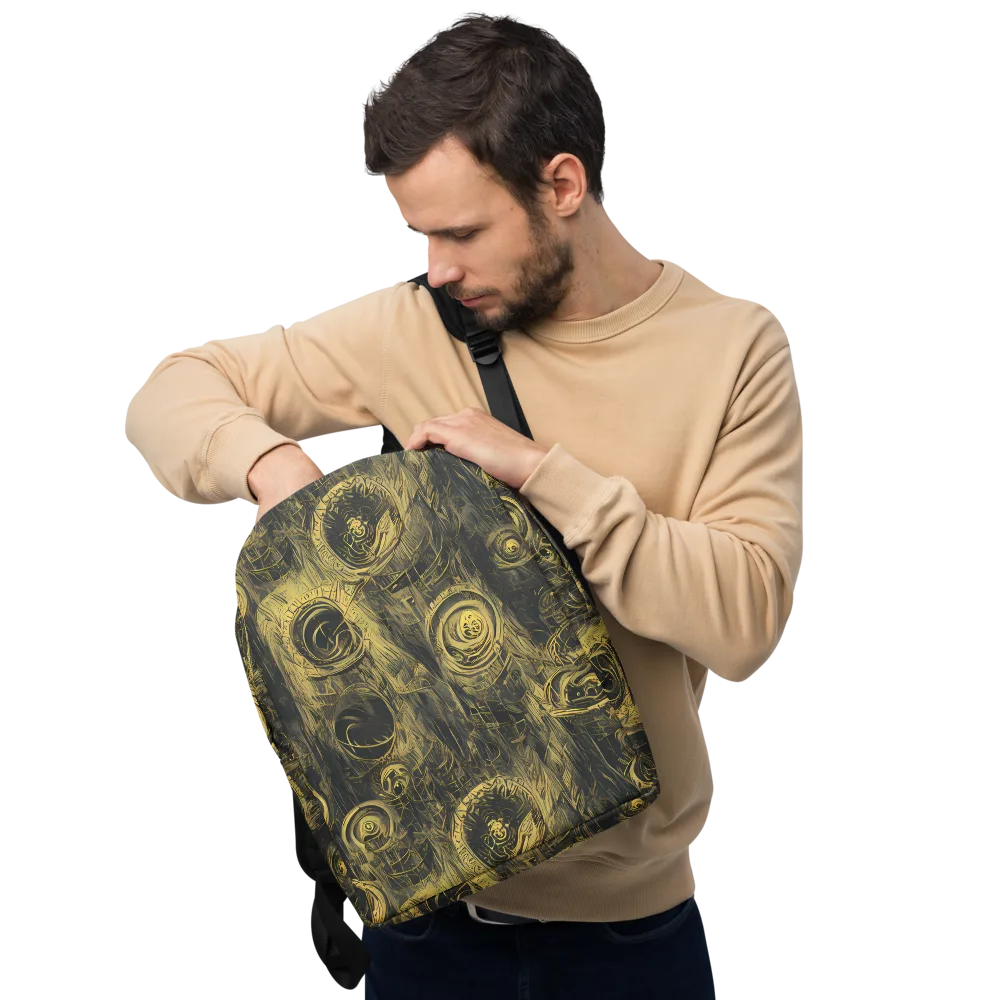 Gilded Spiralwork on Minimalist Backpack — Front