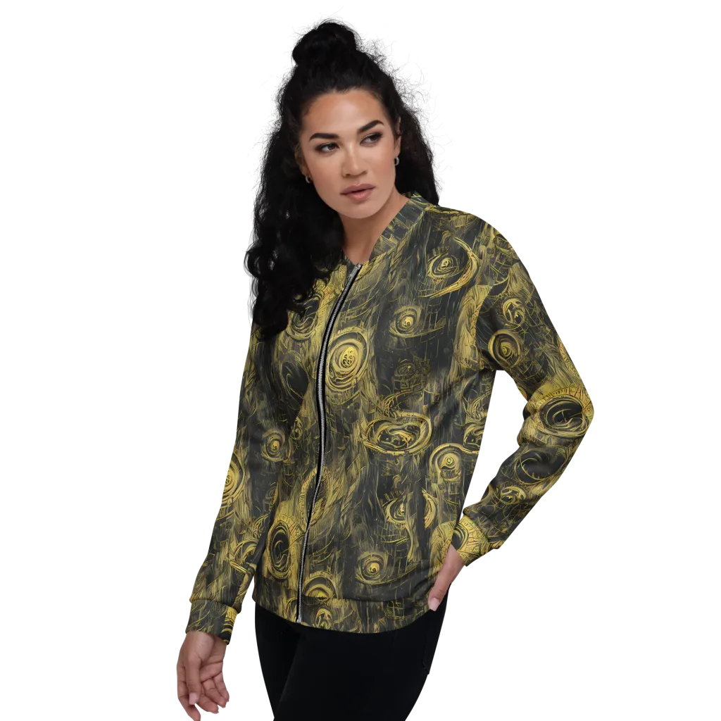 Gilded Spiralwork on Bomber Jacket — Left