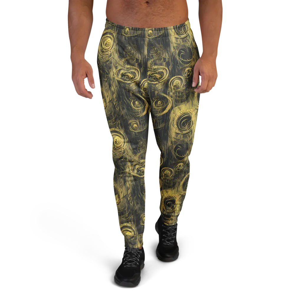 Gilded Spiralwork on Men's Joggers — Front