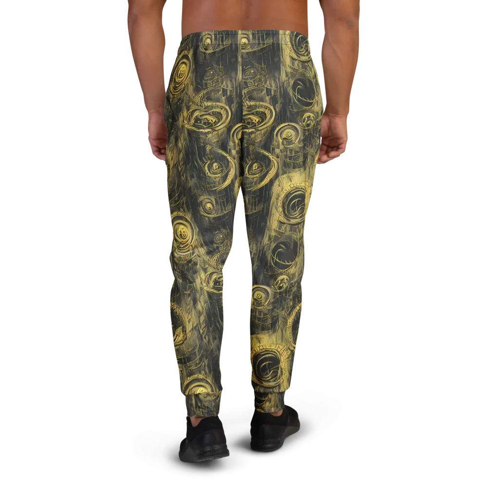 Gilded Spiralwork on Men's Joggers — Back