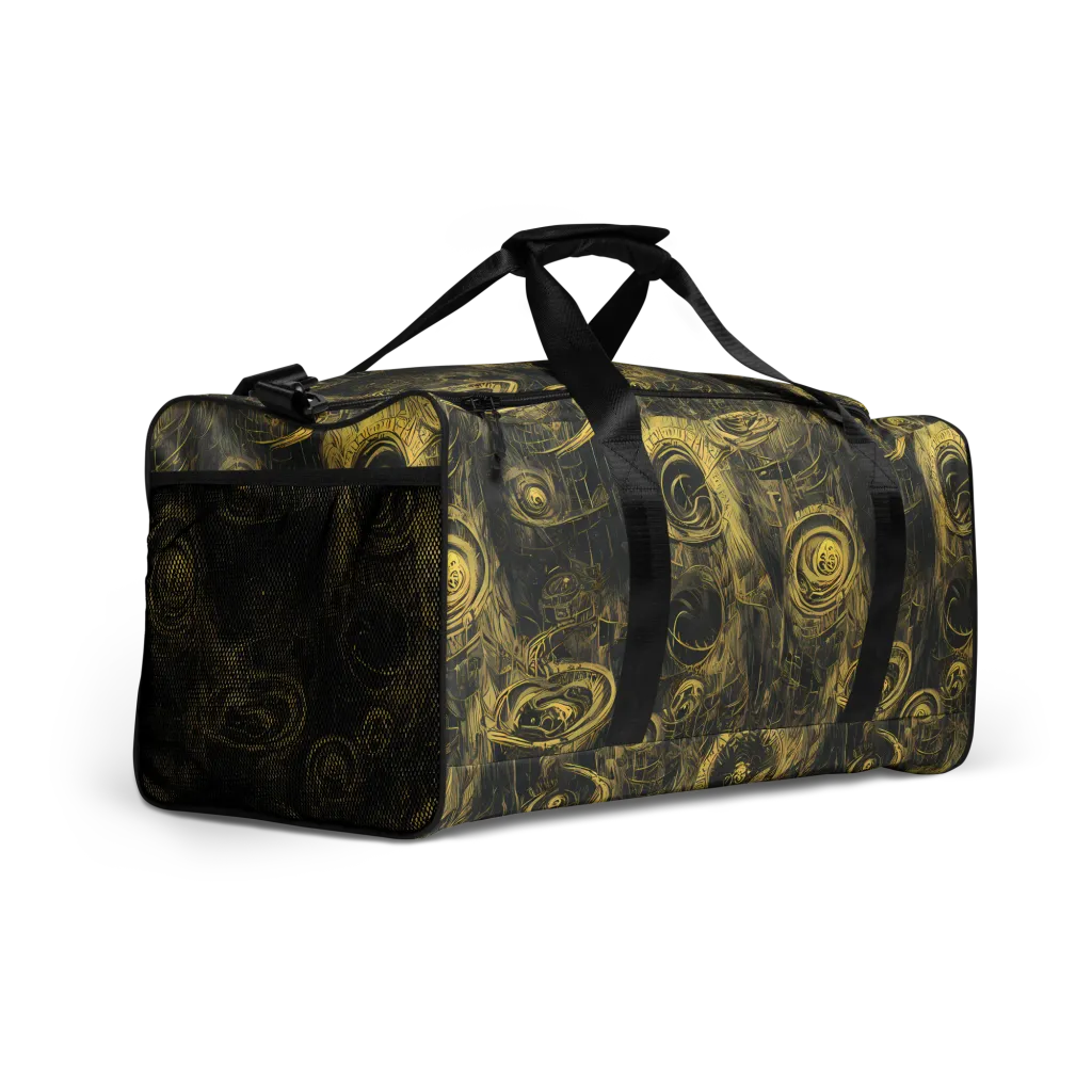 Gilded Spiralwork on Duffle Bag — Right Front