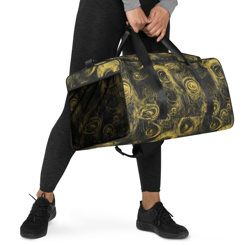 Gilded Spiralwork on Duffle Bag — Right Front