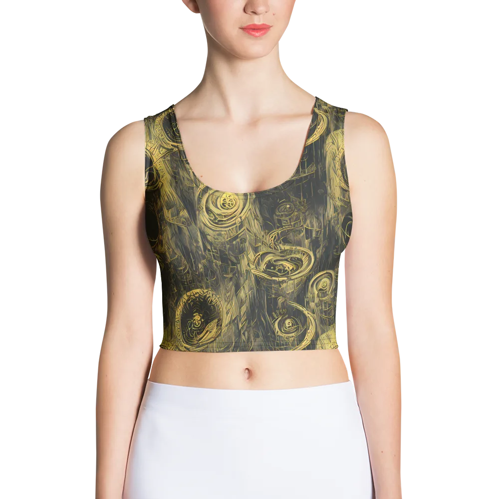 Gilded Spiralwork on Crop Top — Front