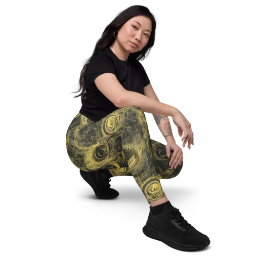 Gilded Spiralwork on a Leggings with Pockets