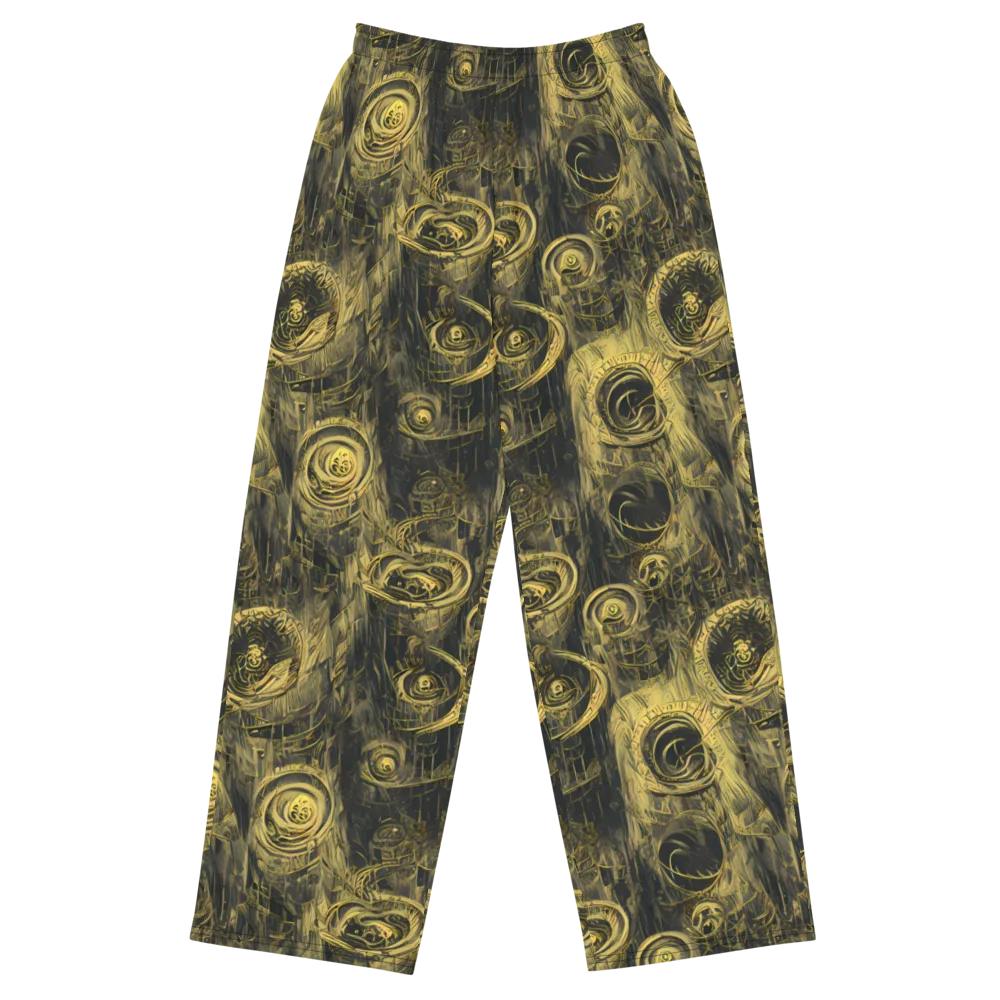 Gilded Spiralwork on Wide-Leg Pants — Front
