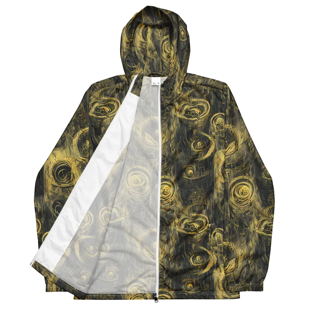 Gilded Spiralwork on Men's Windbreaker — Front