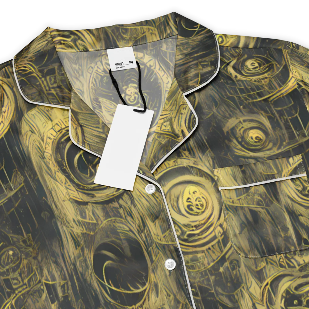 Gilded Spiralwork on Women's Short Sleeve Pajama Top — Product details