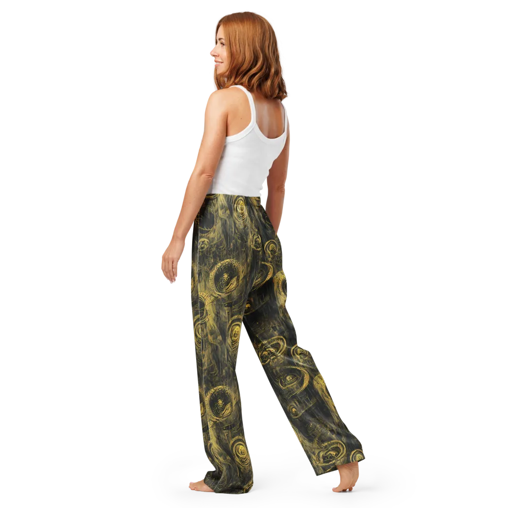 Gilded Spiralwork on Women's Pajama Pants — Back