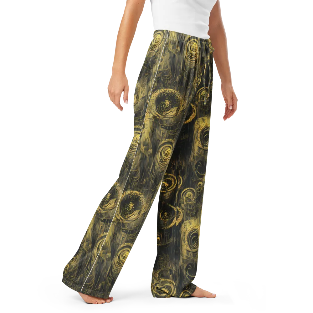 Gilded Spiralwork on Women's Pajama Pants — Right Front