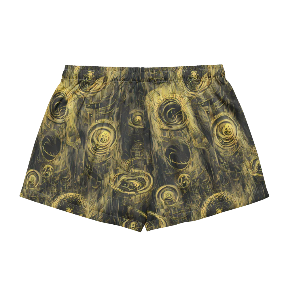 Gilded Spiralwork on Women's Pajama Shorts — Back