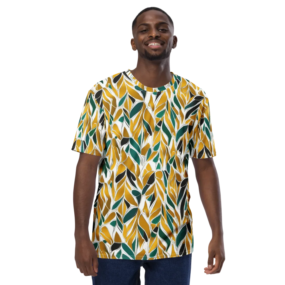 Verdant Marigold on Men's Crew Neck T-Shirt — Front