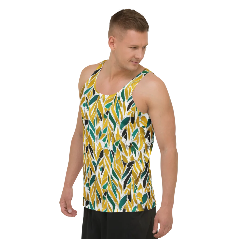 Verdant Marigold on Men's Tank Top — Left Front