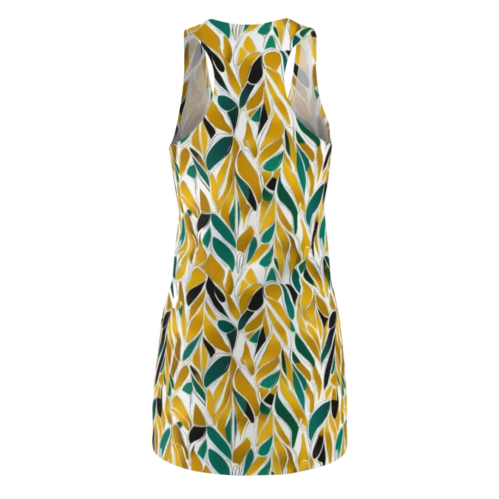 Verdant Marigold on Racerback Dress — Back
