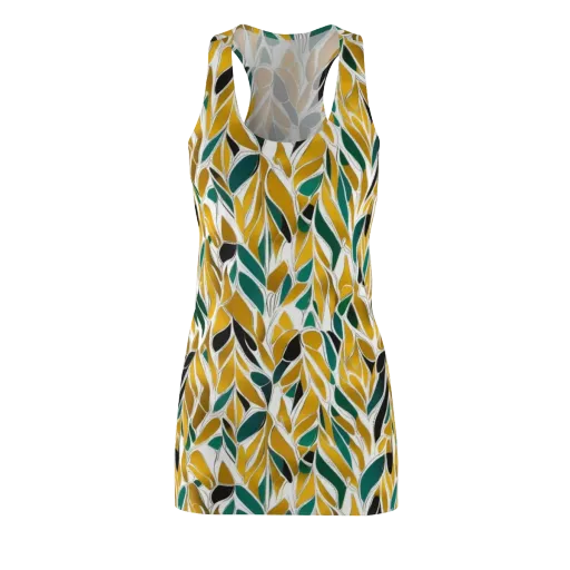 Verdant Marigold on a Racerback Dress