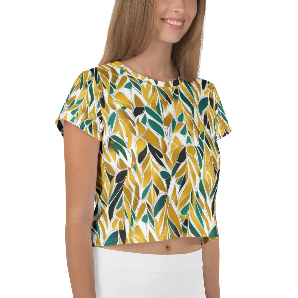 Verdant Marigold on Crop Tee — Right