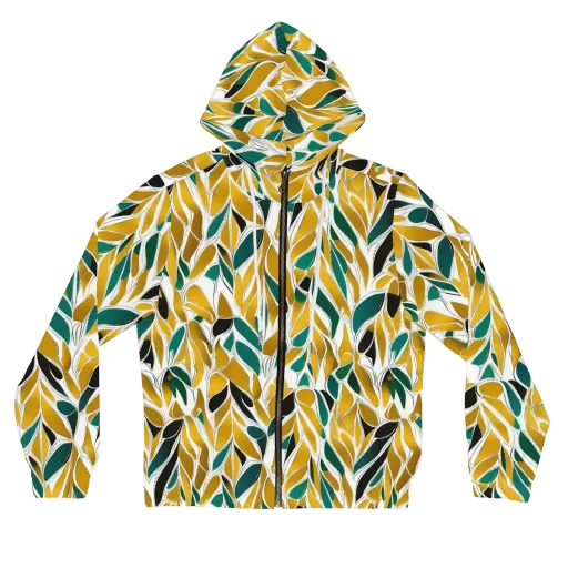 Verdant Marigold on a Women's Full-Zip Hoodie